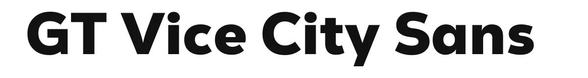 GT Vice City Sans font preview