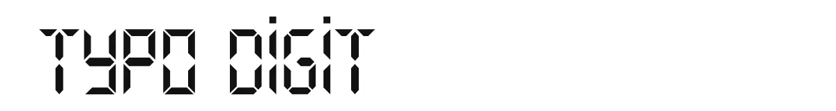 Typo Digit font preview