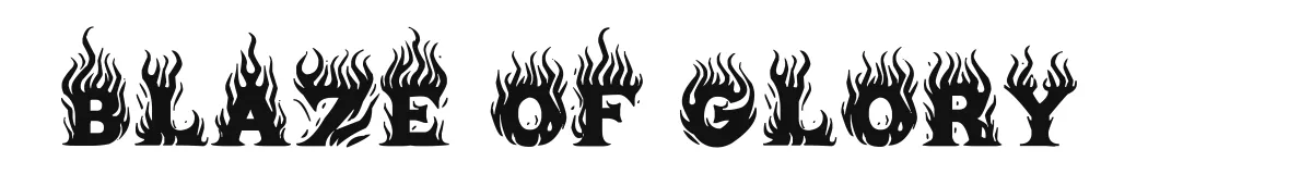 Blaze of Glory font preview