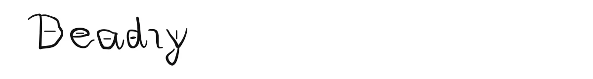 Deadly original font preview