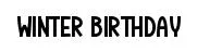 Winter Birthday