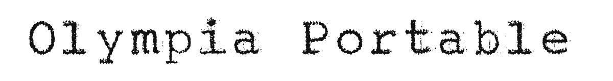 Olympia Portable font preview