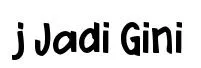 j Jadi Gini