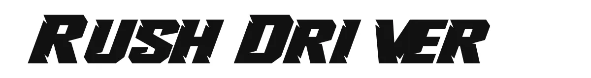 Rush Driver font preview