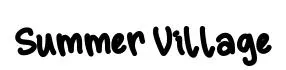 Summer Village font preview
