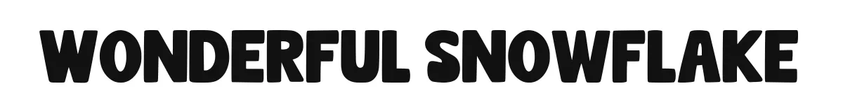 Wonderful Snowflake original font preview