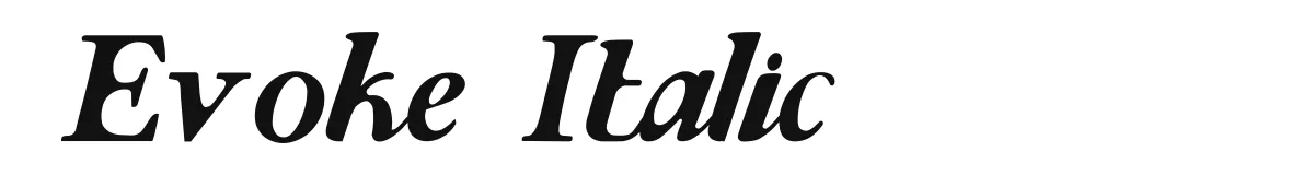 Evoke Italic original font preview