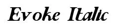 Evoke Italic font preview