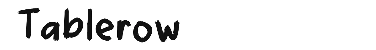 Tablerow original font preview