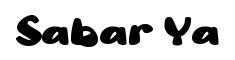 Sabar Ya original font preview