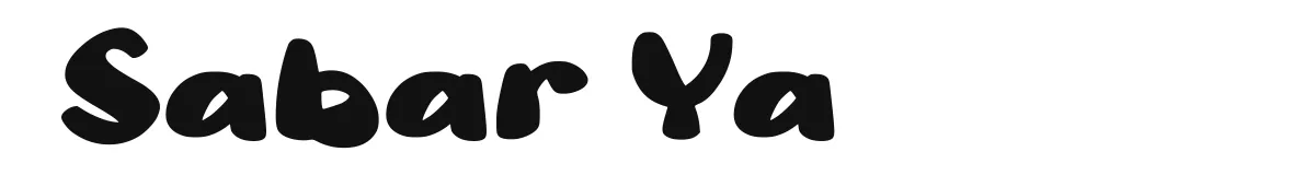 Sabar Ya font preview