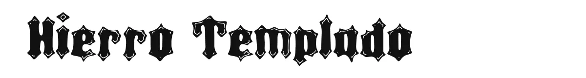 Hierro Templado original font preview