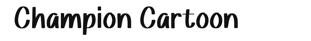 Champion Cartoon original font preview