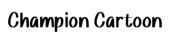 Champion Cartoon font preview