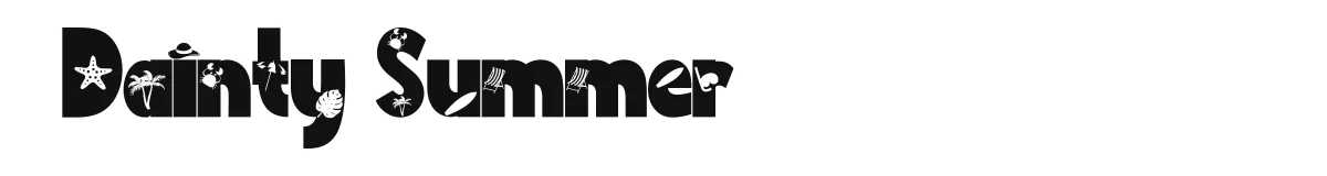 Dainty Summer original font preview