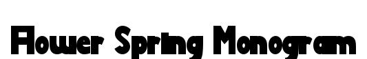 Flower Spring Monogram original font preview