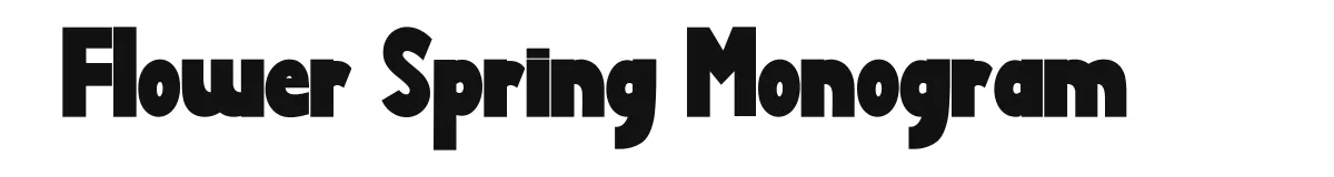 Flower Spring Monogram original font preview
