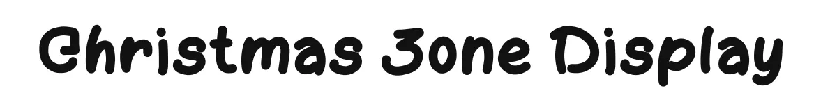 Christmas Zone Display original font preview