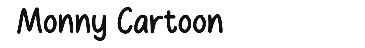 Monny Cartoon original font preview