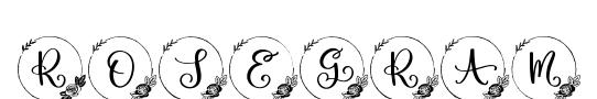 Rosegram original font preview