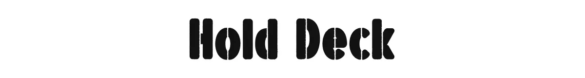 Hold Deck font preview