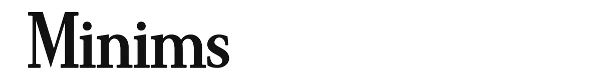 Minims font preview