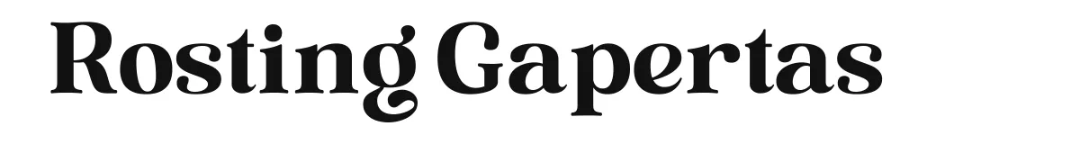 Rosting Gapertas font preview