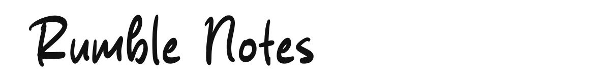 Rumble Notes original font preview