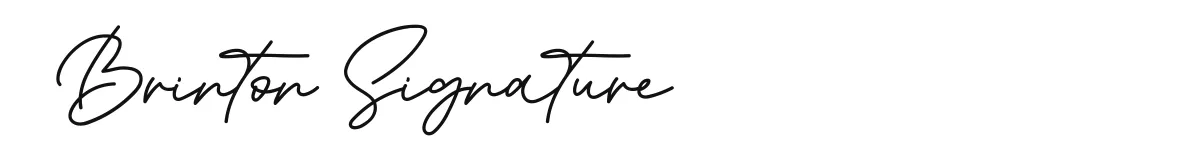 Brinton Signature original font preview
