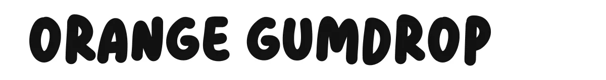 Orange Gumdrop original font preview