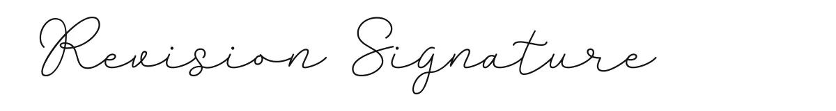 Revision Signature font preview