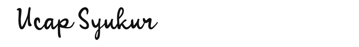 Ucap Syukur original font preview