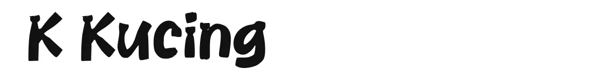 K Kucing font preview