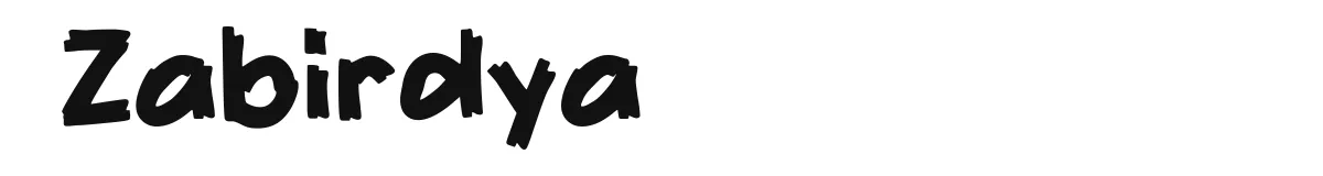 Zabirdya font preview