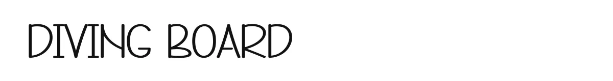 Diving Board font preview