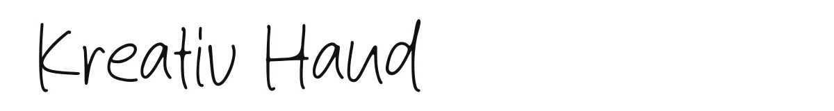 Kreativ Hand original font preview