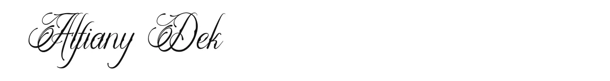 Alfiany Dek original font preview