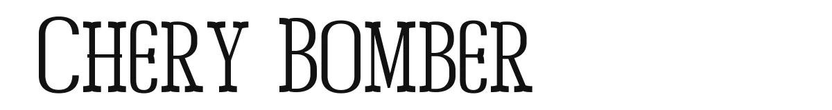 Chery Bomber original font preview