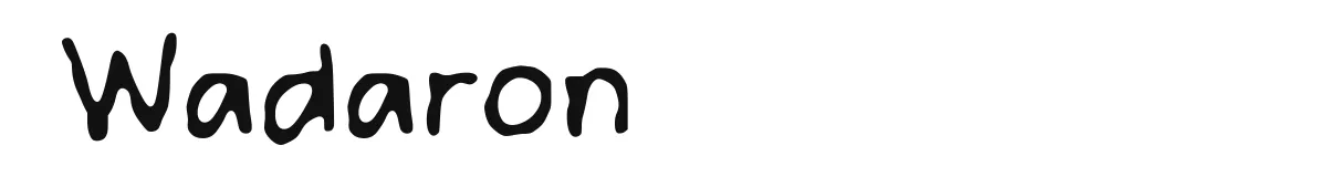 Wadaron original font preview
