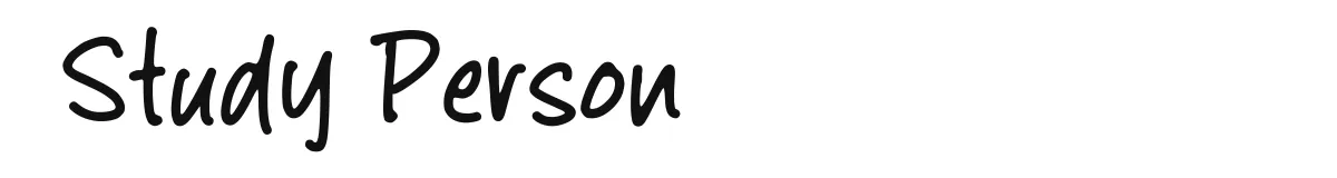 Study Person font preview