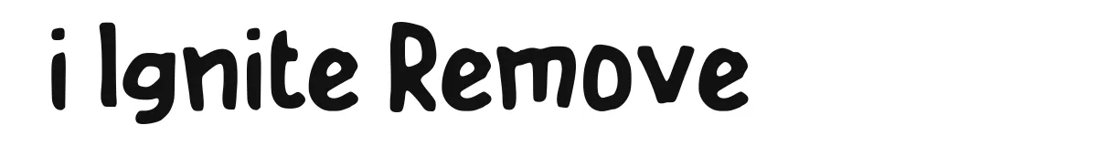 i Ignite Remove font preview