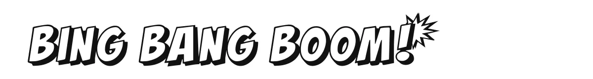 Bing Bang Boom! font preview