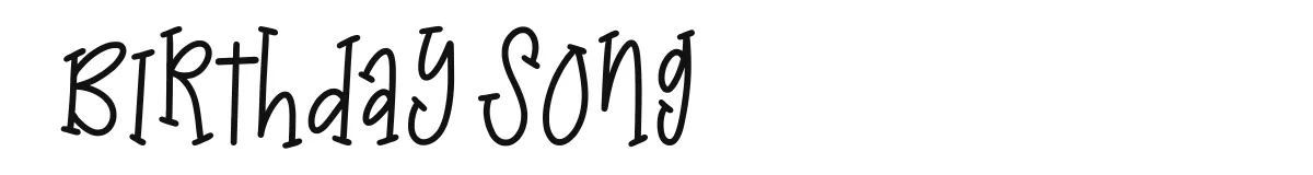 Birthday Song font preview