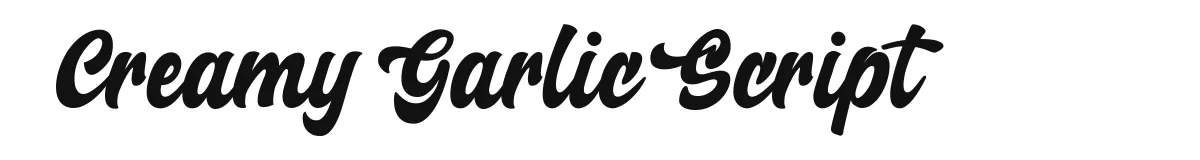Creamy Garlic Script original font preview