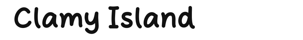 Clamy Island original font preview