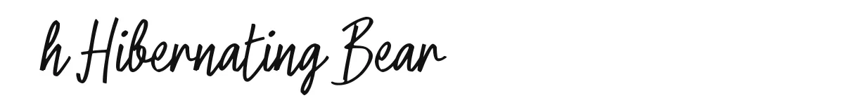 h Hibernating Bear font preview