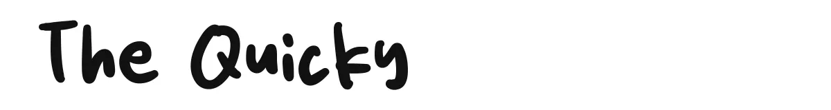 The Quicky font preview