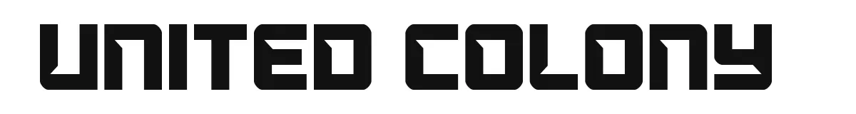 United Colony original font preview