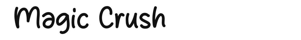 Magic Crush original font preview