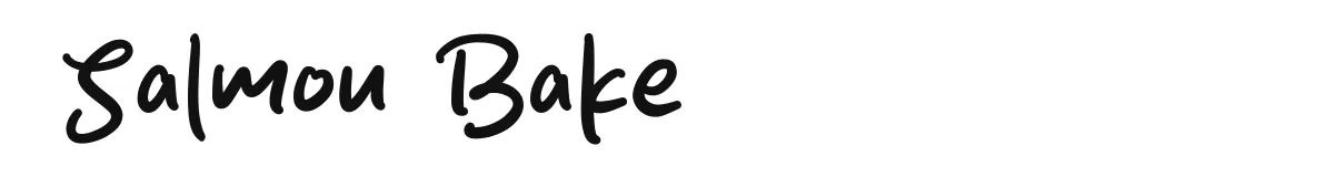Salmon Bake font preview